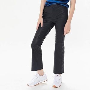 Urban Outfitters Black Leather Flare Pants